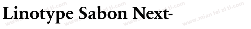 Linotype Sabon Next字体转换